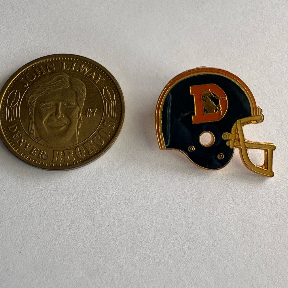 Vintage Denver Broncos Helmet Pin